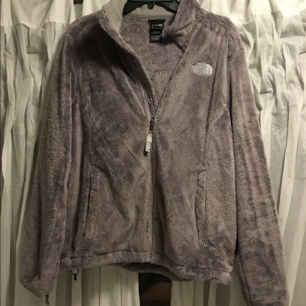 North face furry fleece zip up